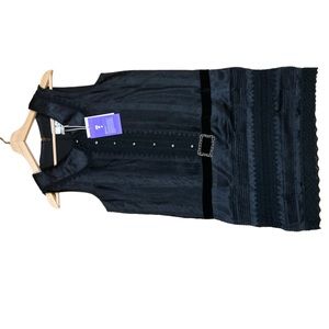 ANNA SUI TARGET BLACK 20'S FLAPPER BELT DETAIL SZ S from Target 20th anniversary